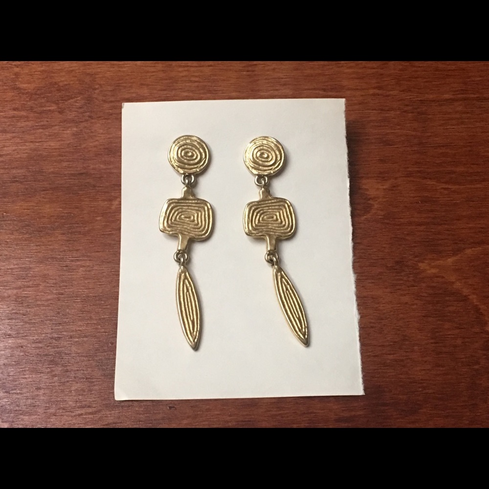 Vintage Erwin Pearl Triple Drop Post Earrings